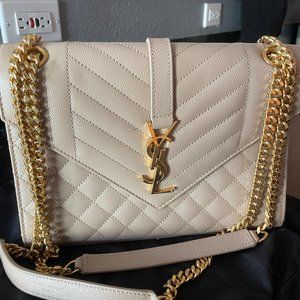 YSL Beige Envelope Bag